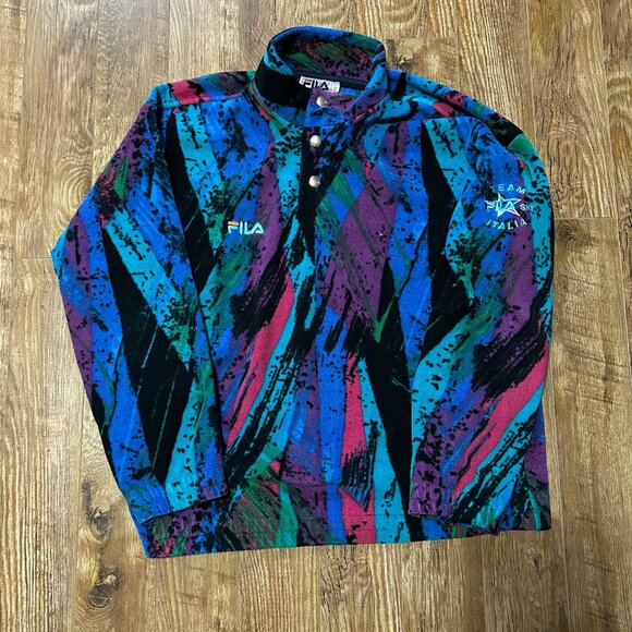 Vintage Italy Ski Team Fila Fleece - Picture 1 of 2